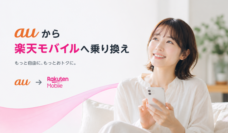 auから楽天モバイルへMNP乗り換え