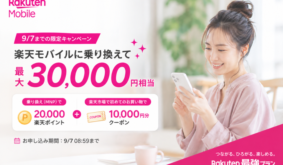 楽天市場デビューキャンペーン｜最大30,000円相当の特典内容を解説