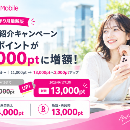 従業員紹介キャンペーン 新規13,000ptに増額